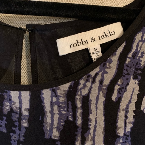 robbie & nikki silk sleeveless layered blouse - Picture 3 of 8